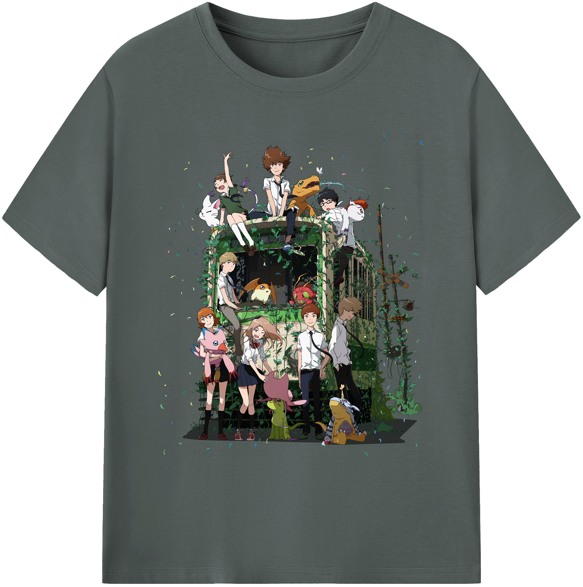 （画像用） Digimon デジタルモンスター/デジモン 綿100％ メンズ半袖Tシャツ｜肌触りやわらか＆通気性